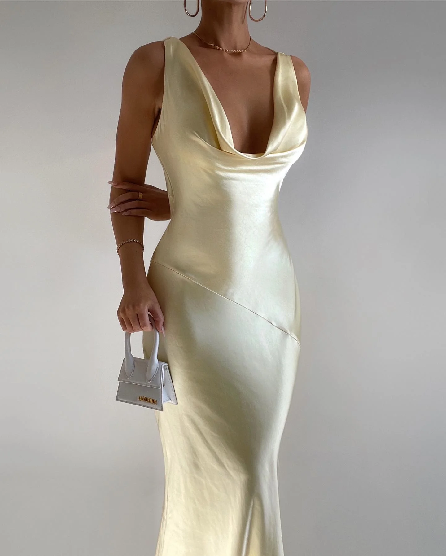 Cassandra Cowl Neck Maxi Dress - Butter - Image 5