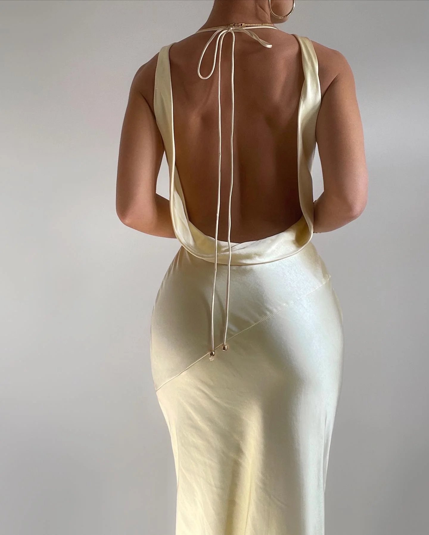 Cassandra Cowl Neck Maxi Dress - Butter - Image 6
