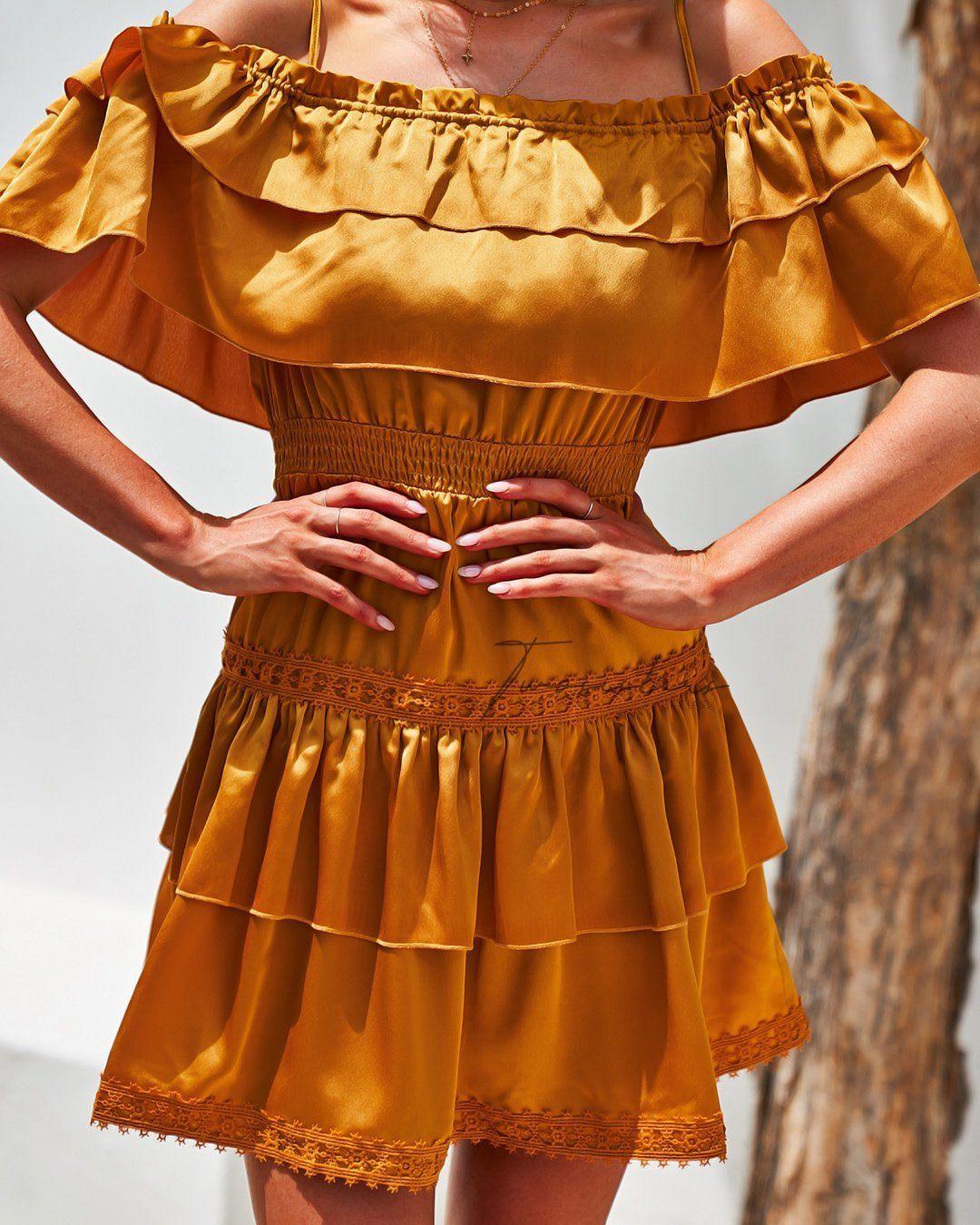 Cassie Dress - Mustard - Image 3