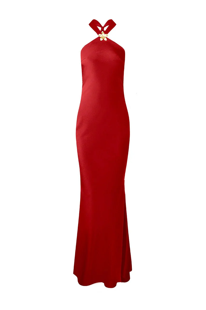 Chara Maxi Dress - Cherry - Image 4