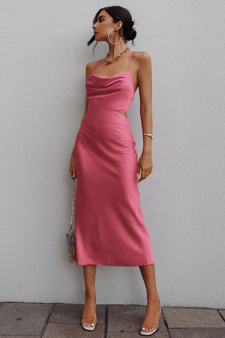 Charissa Slip Dress - Lipstick - Image 4