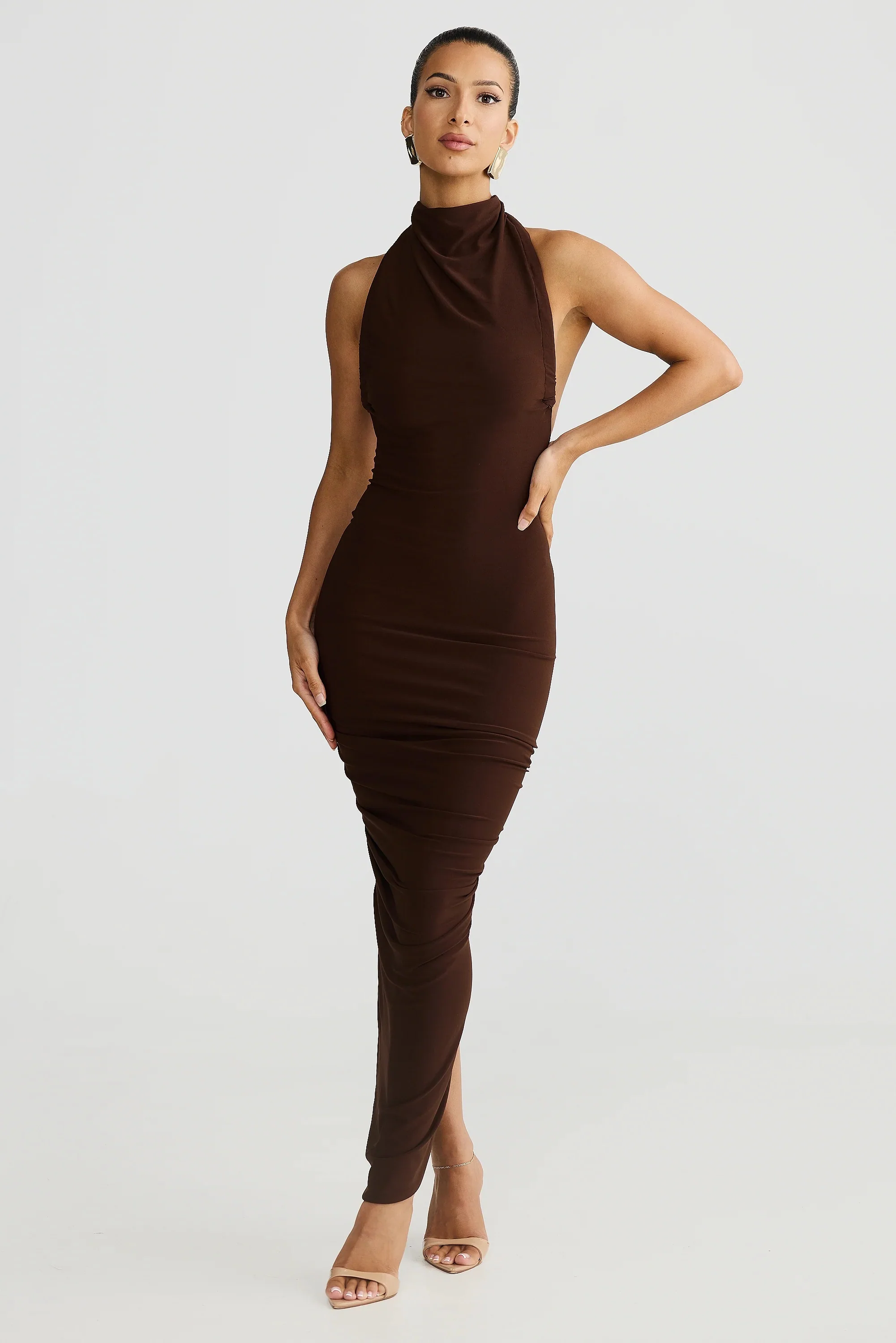 Chloe Dress - Espresso Brown - Image 3