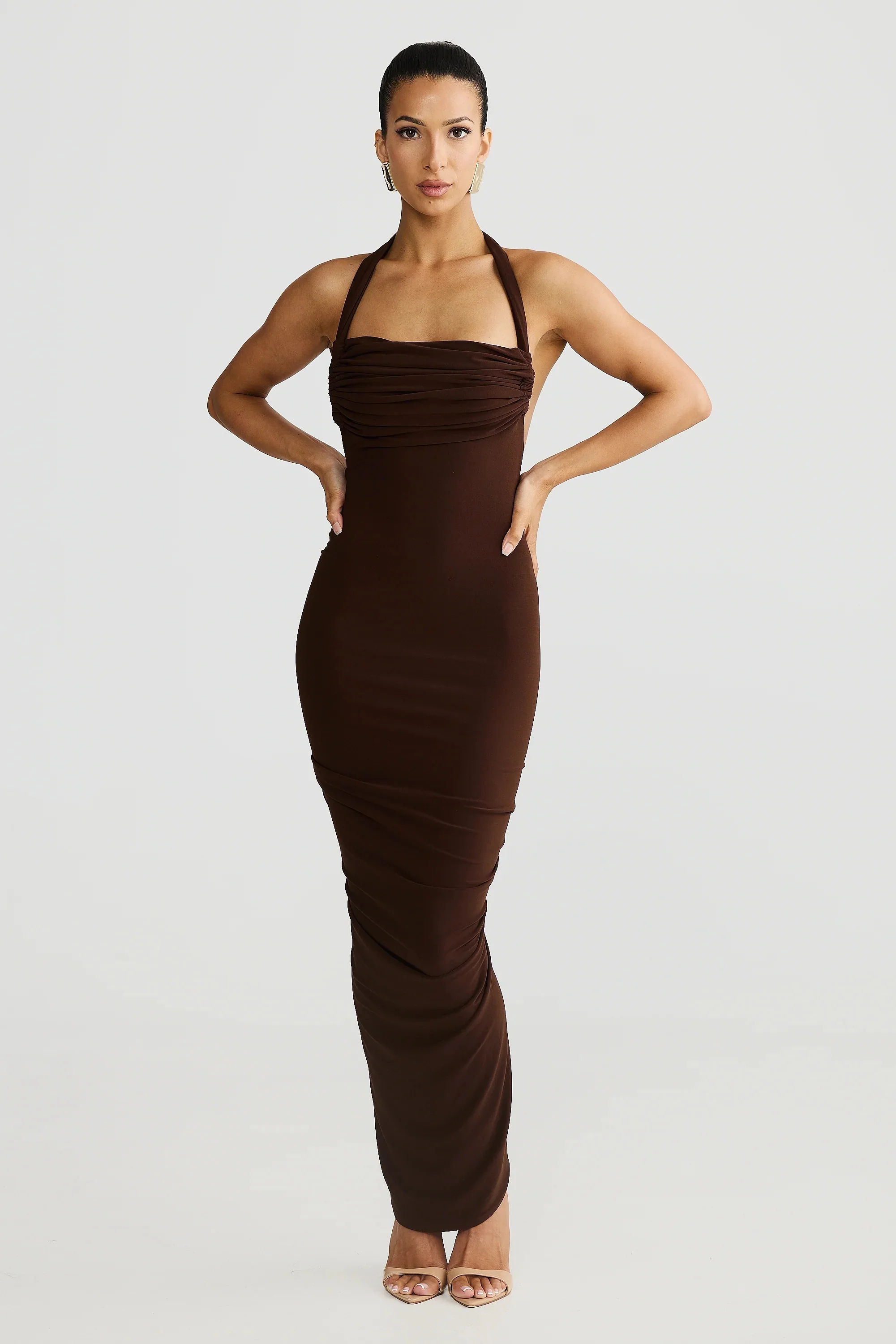 Chloe Dress - Espresso Brown - Image 6