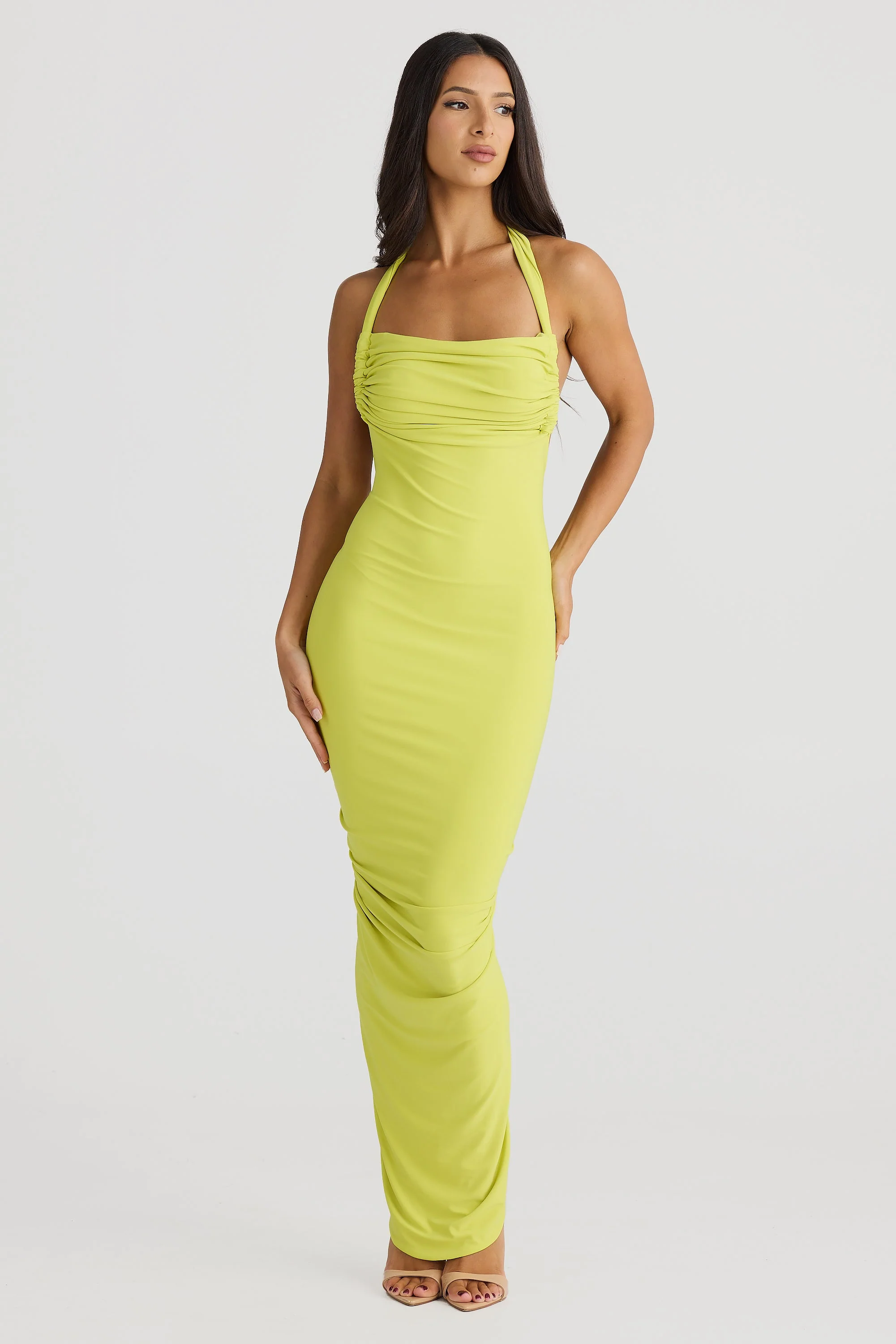 Chloe Dress - Chartreuse - Image 3