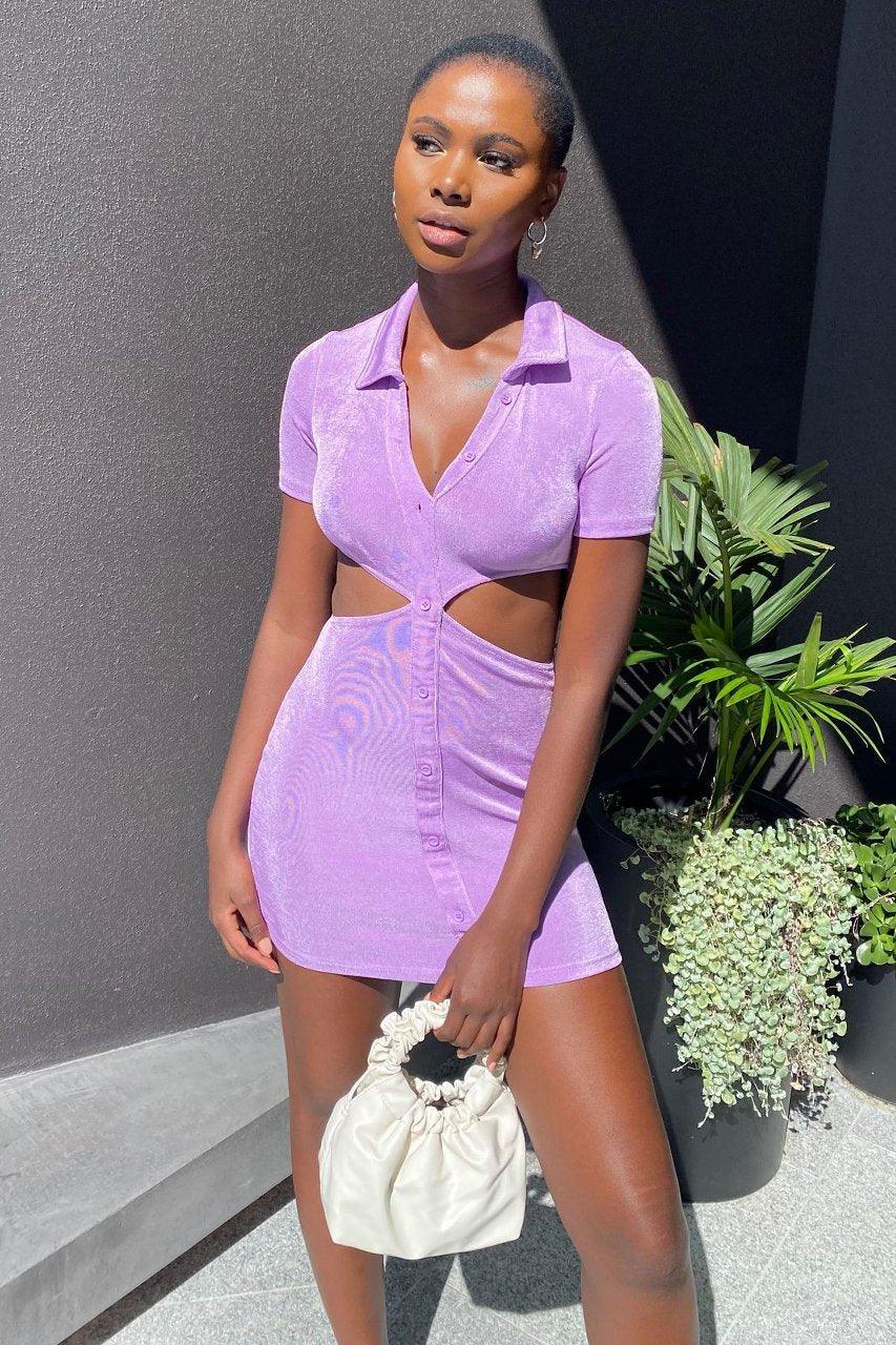 Claudia Mini Dress - Lilac - Image 6