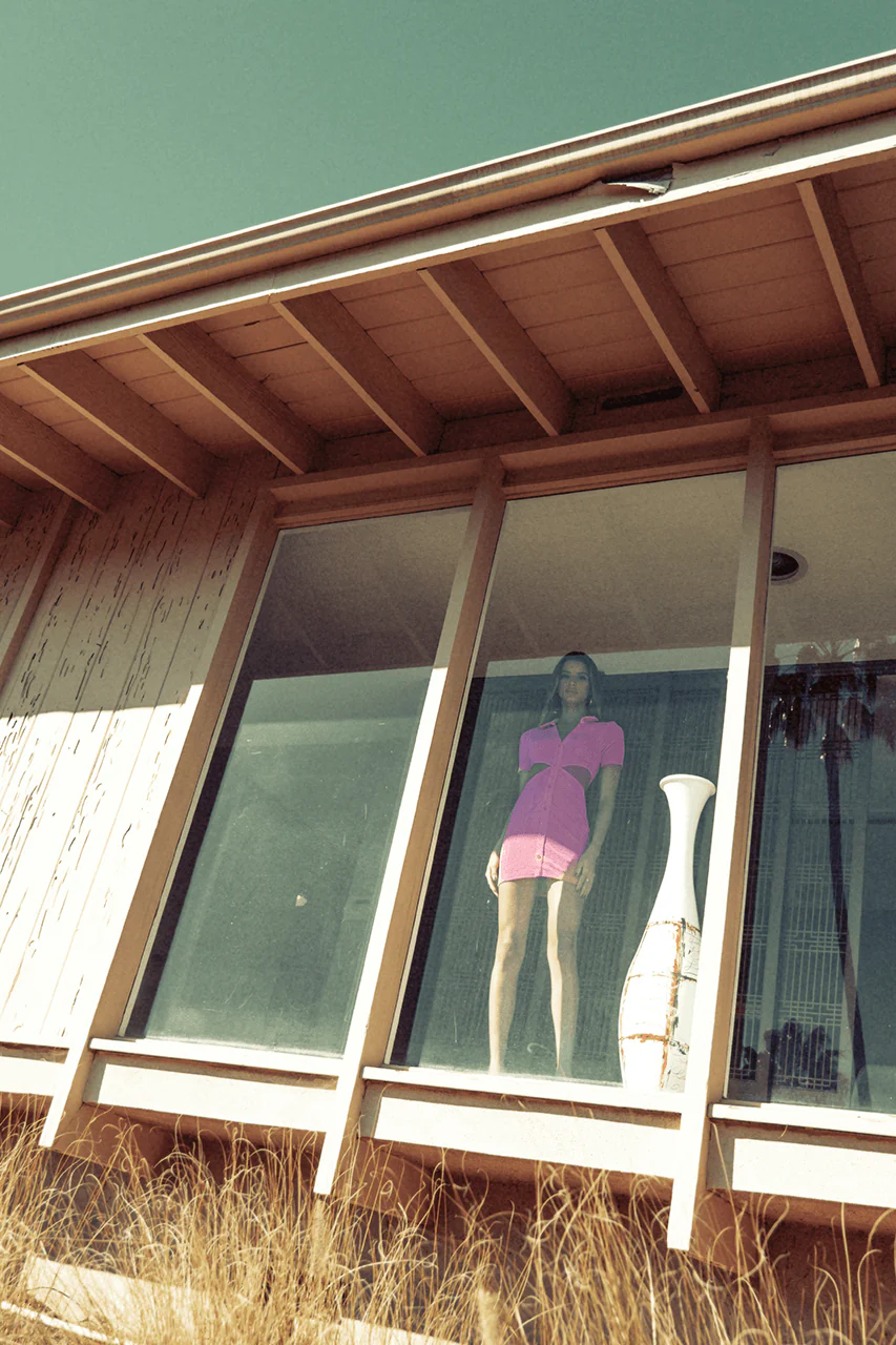 Claudia Mini Dress - Pink - Image 4