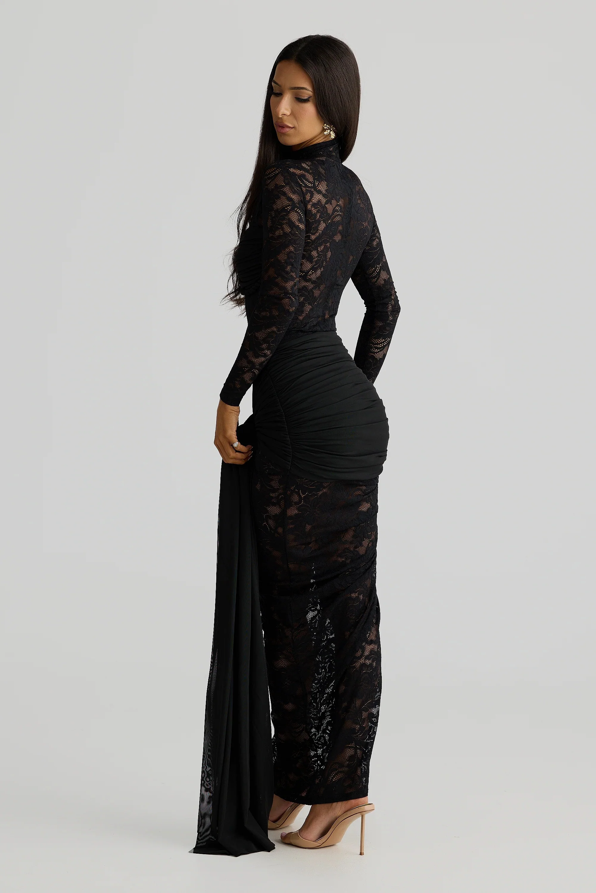 Clara Bodysuit - Black Lace - Image 2