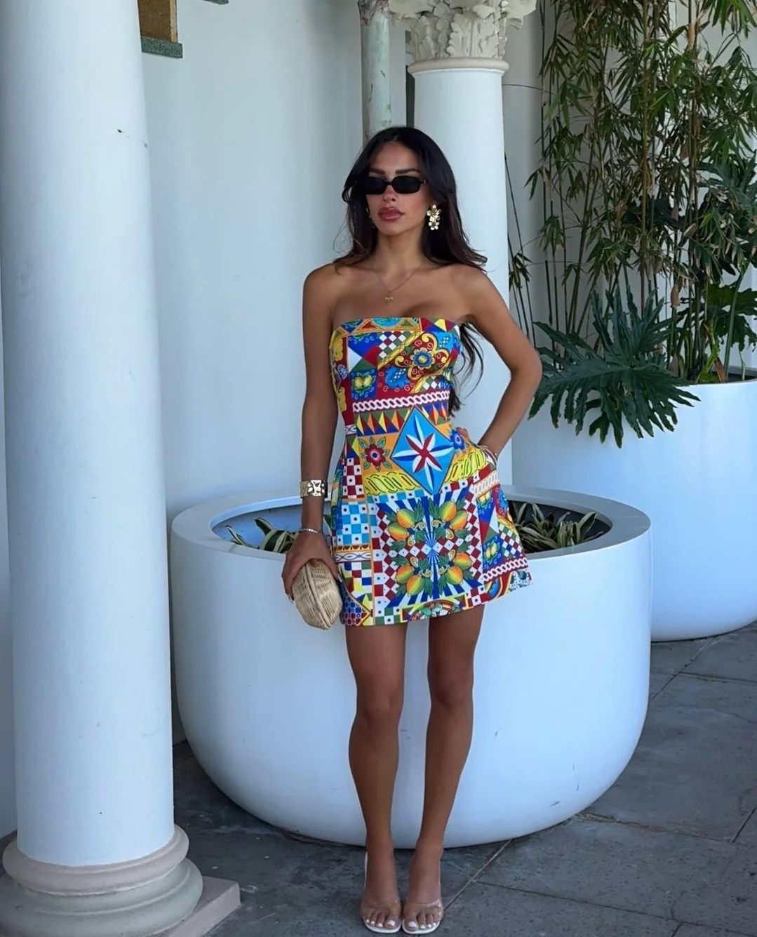 Clementine Mini Dress - Phaedra Print - Image 8