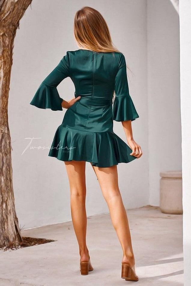 Constance Dress - Green - Image 2