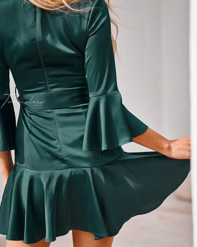 Constance Dress - Green - Image 5