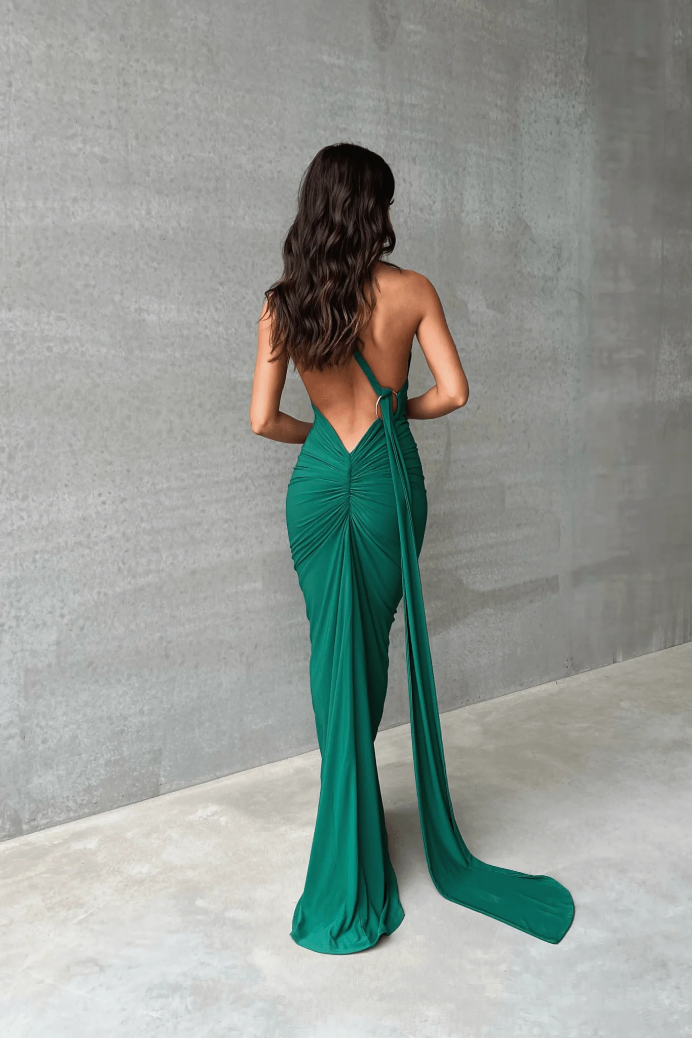 Constantina Gown - Emerald - Image 2
