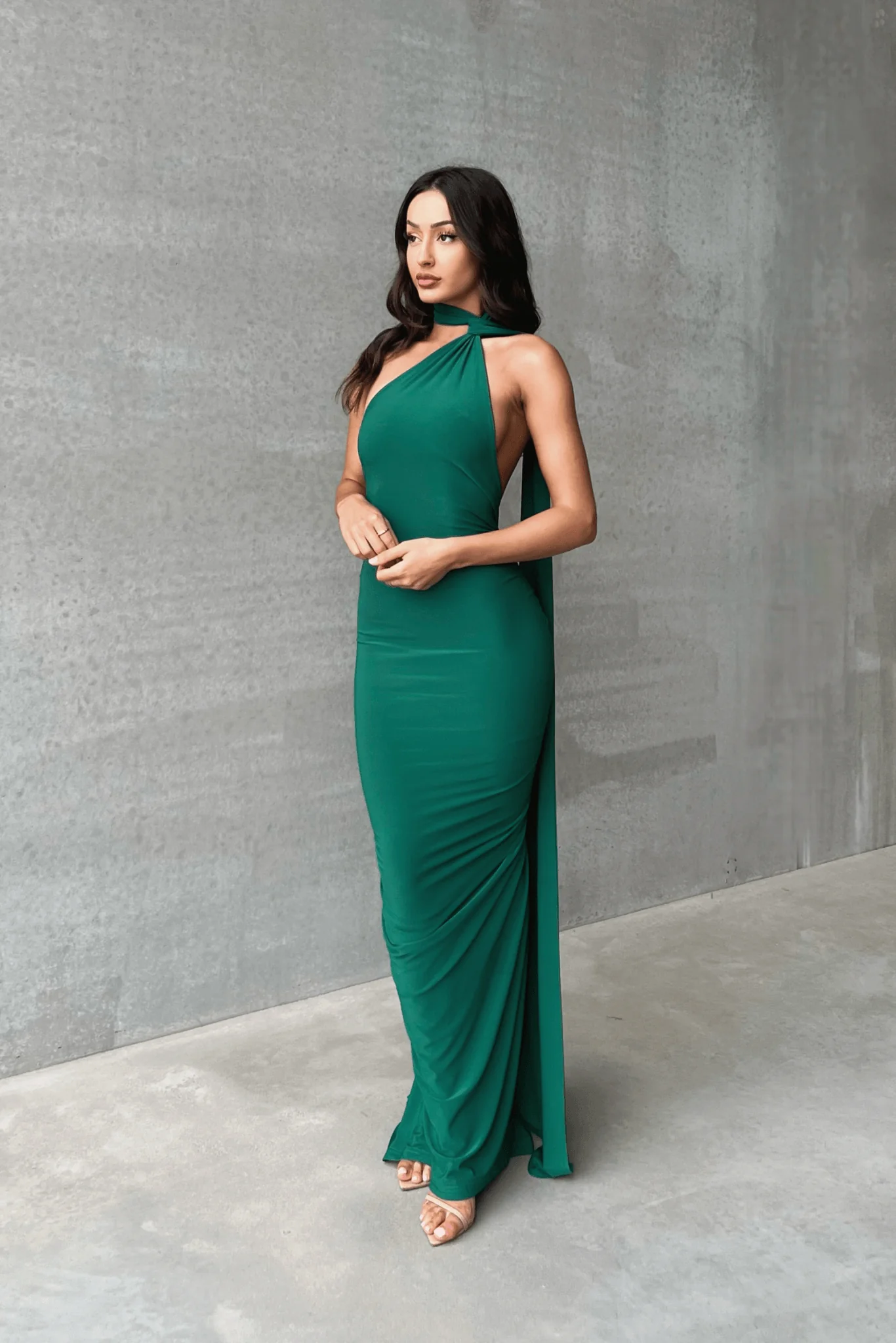 Constantina Gown - Emerald - Image 4