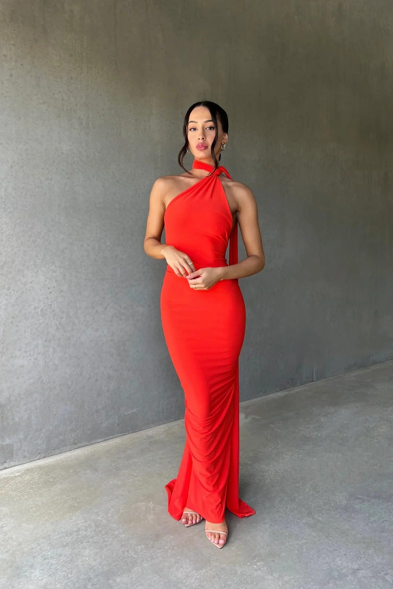 Constantina Gown - Tangerine - Image 5