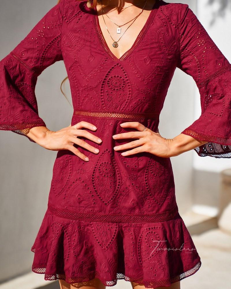Courtney Dress - Red - Image 3