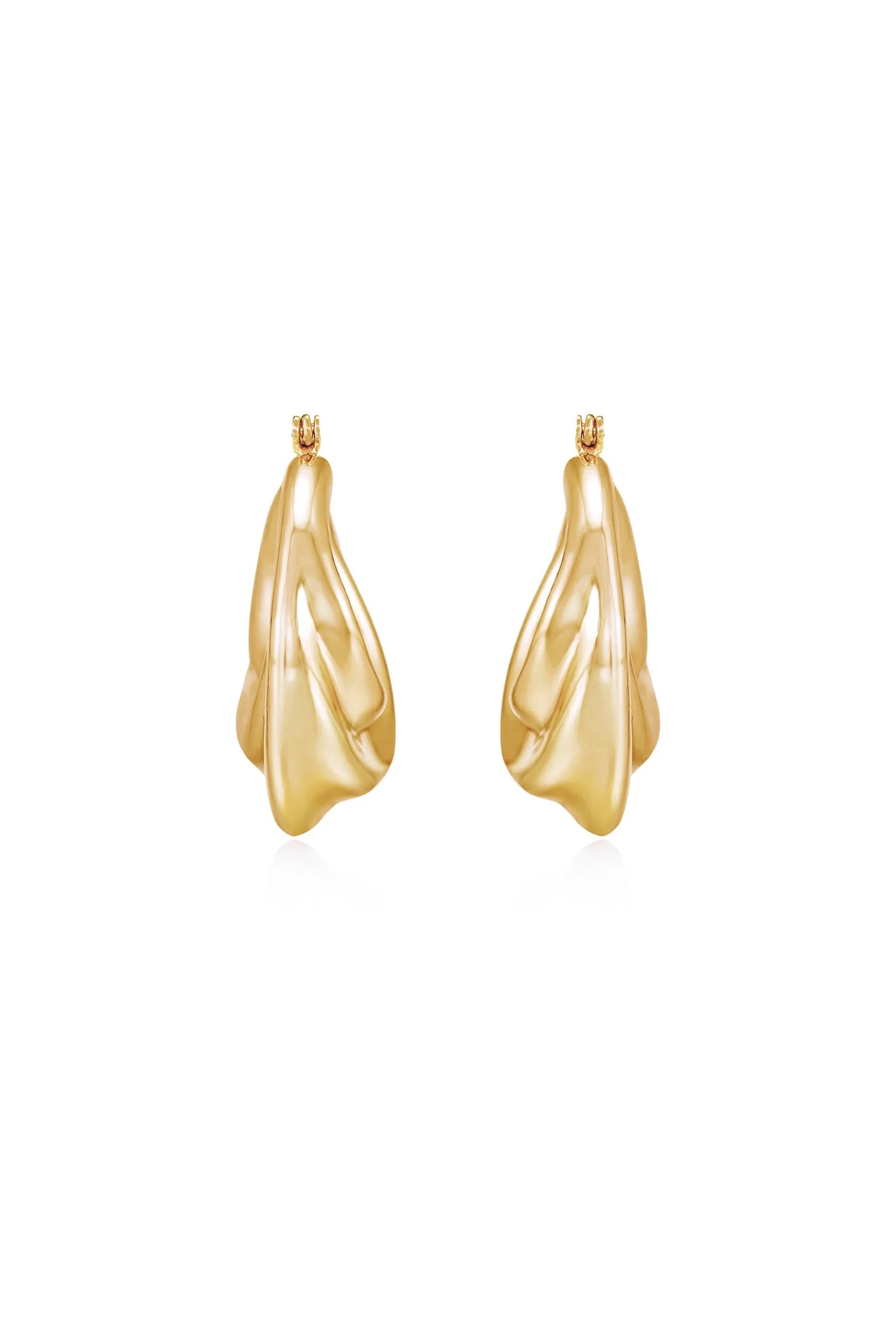 Crescent Swirl Hoop Earrings - Image 6
