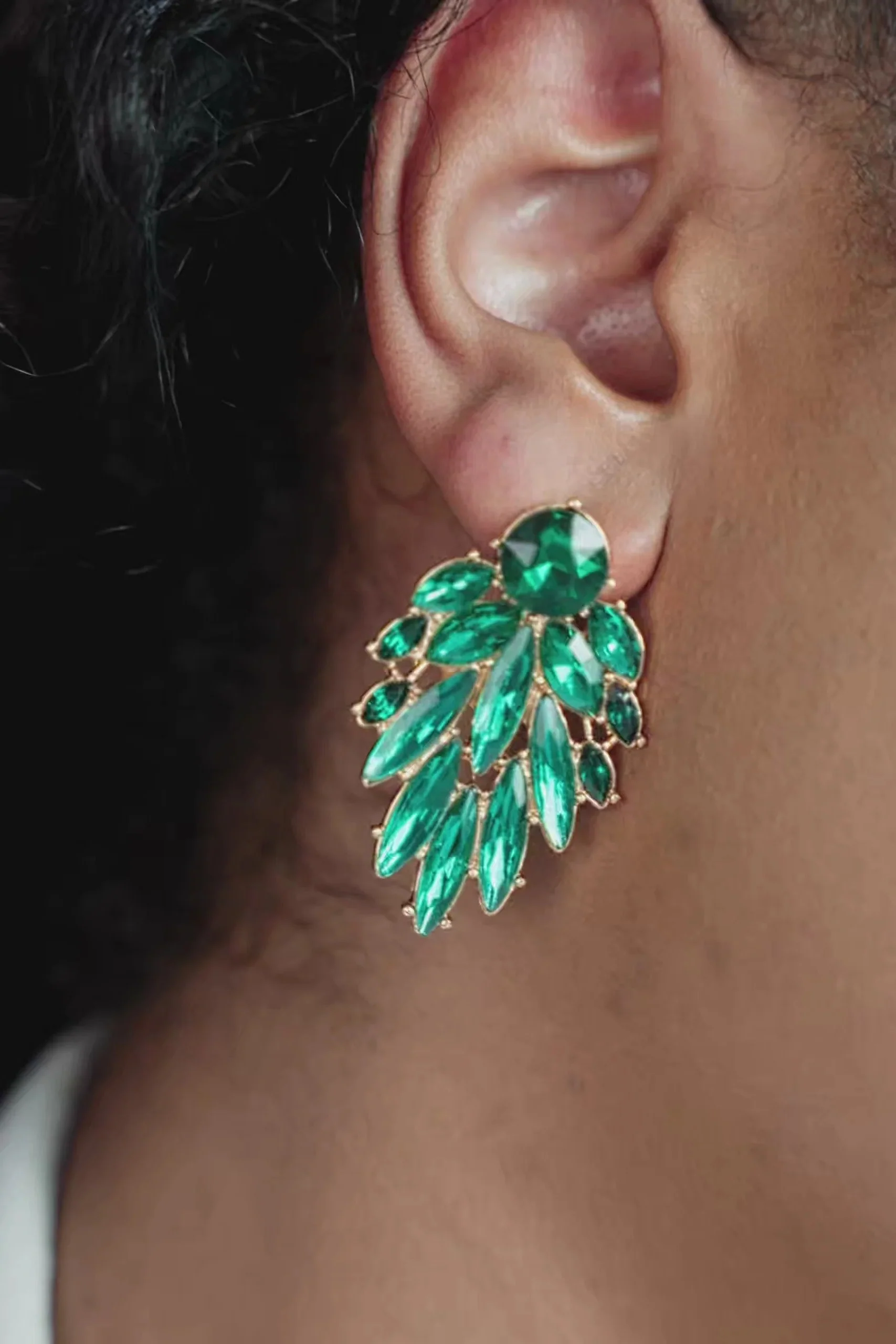 Cry Me A River Earrings - Emerald - Image 3