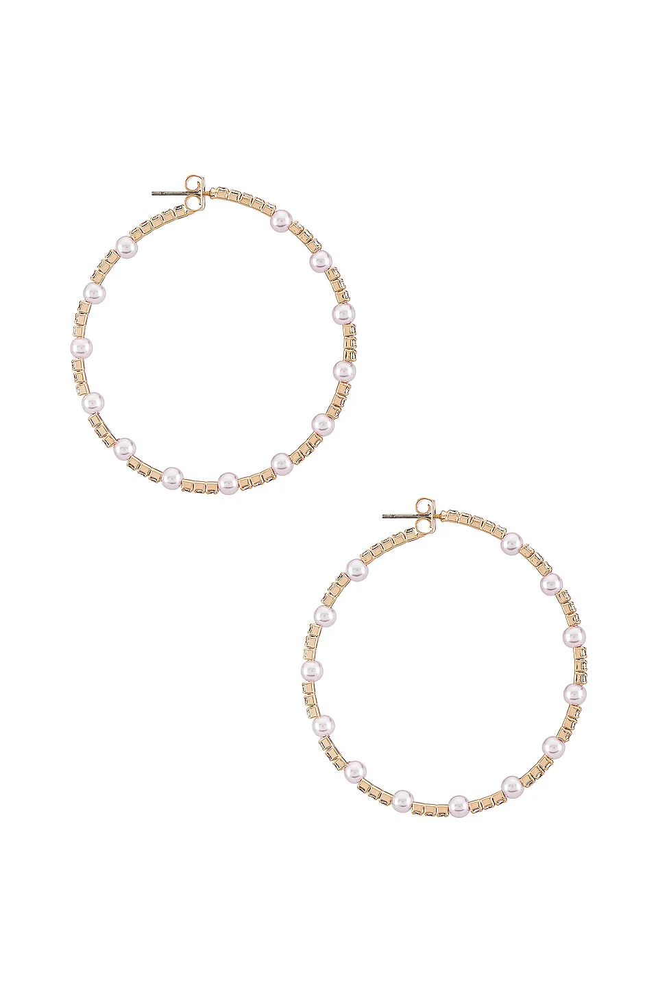 Crystal Pearl Hoop Earring - Image 2
