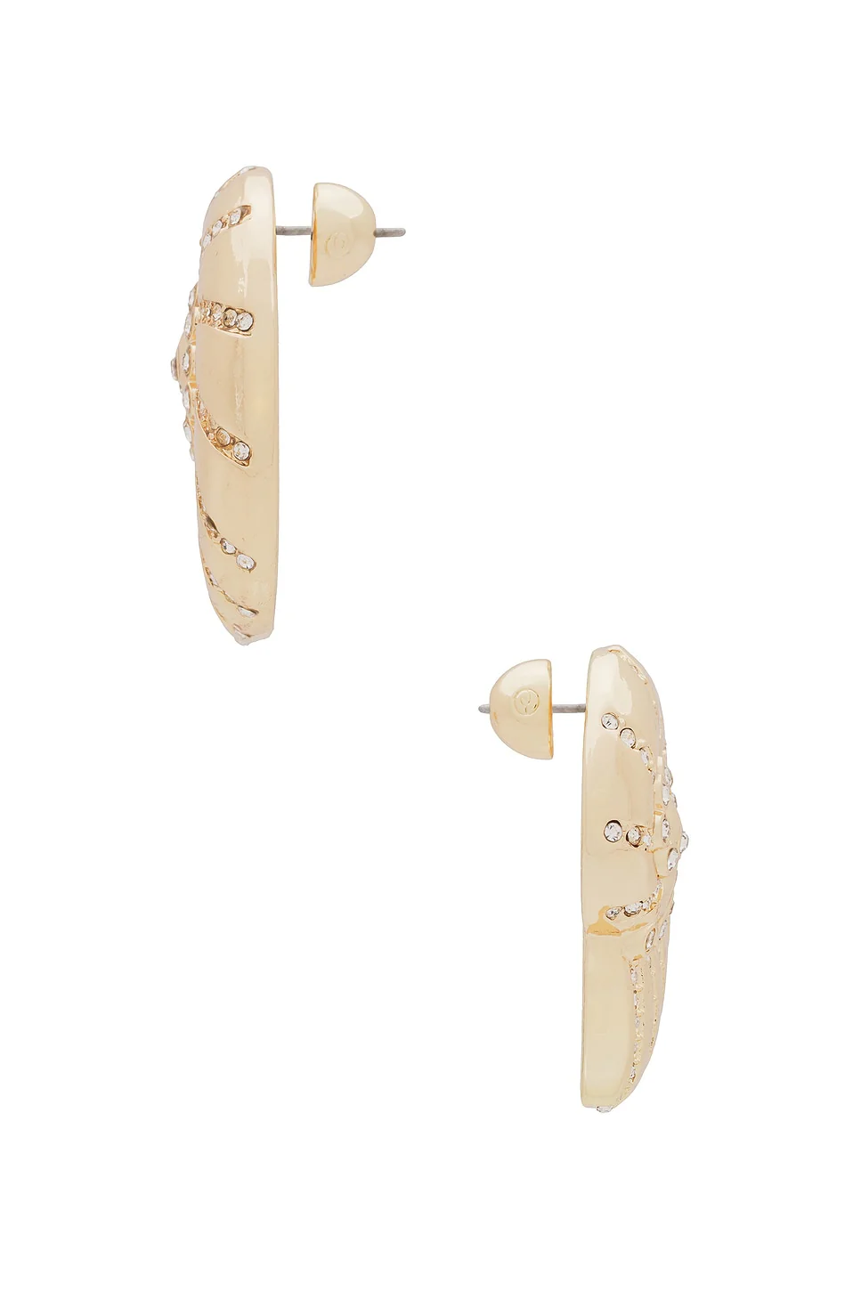 Crystal Shell Earrings - 18k Gold Plated - Image 2