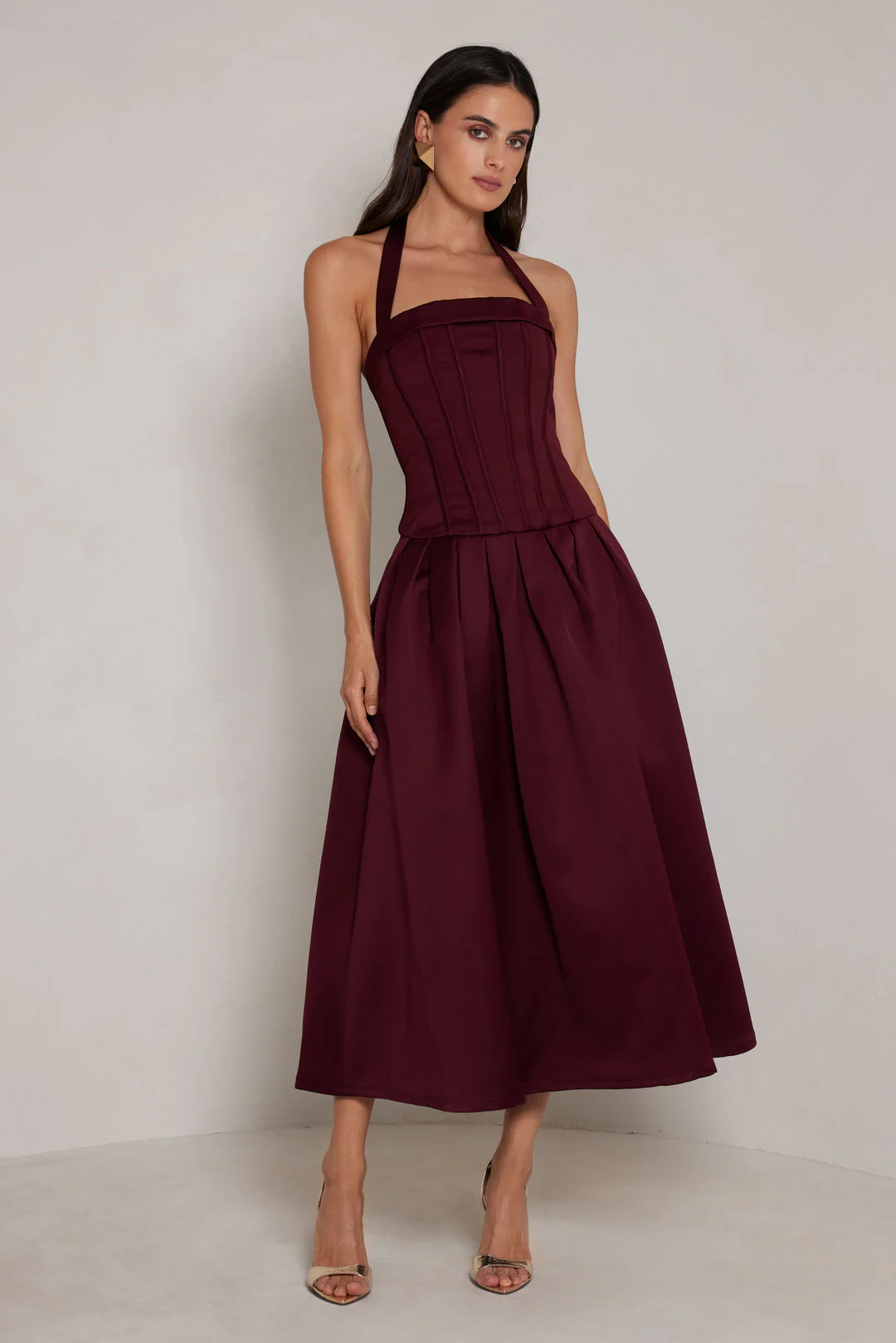 Dakota Dress - Wine - Image 4