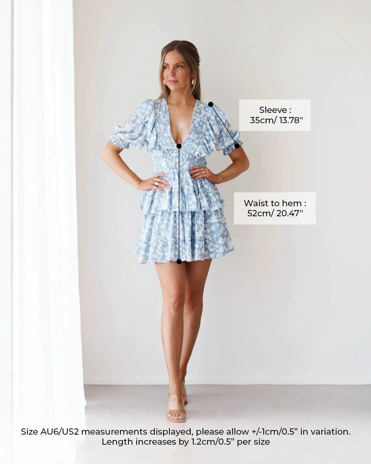 Dalia Dress - Blue Floral - Image 8