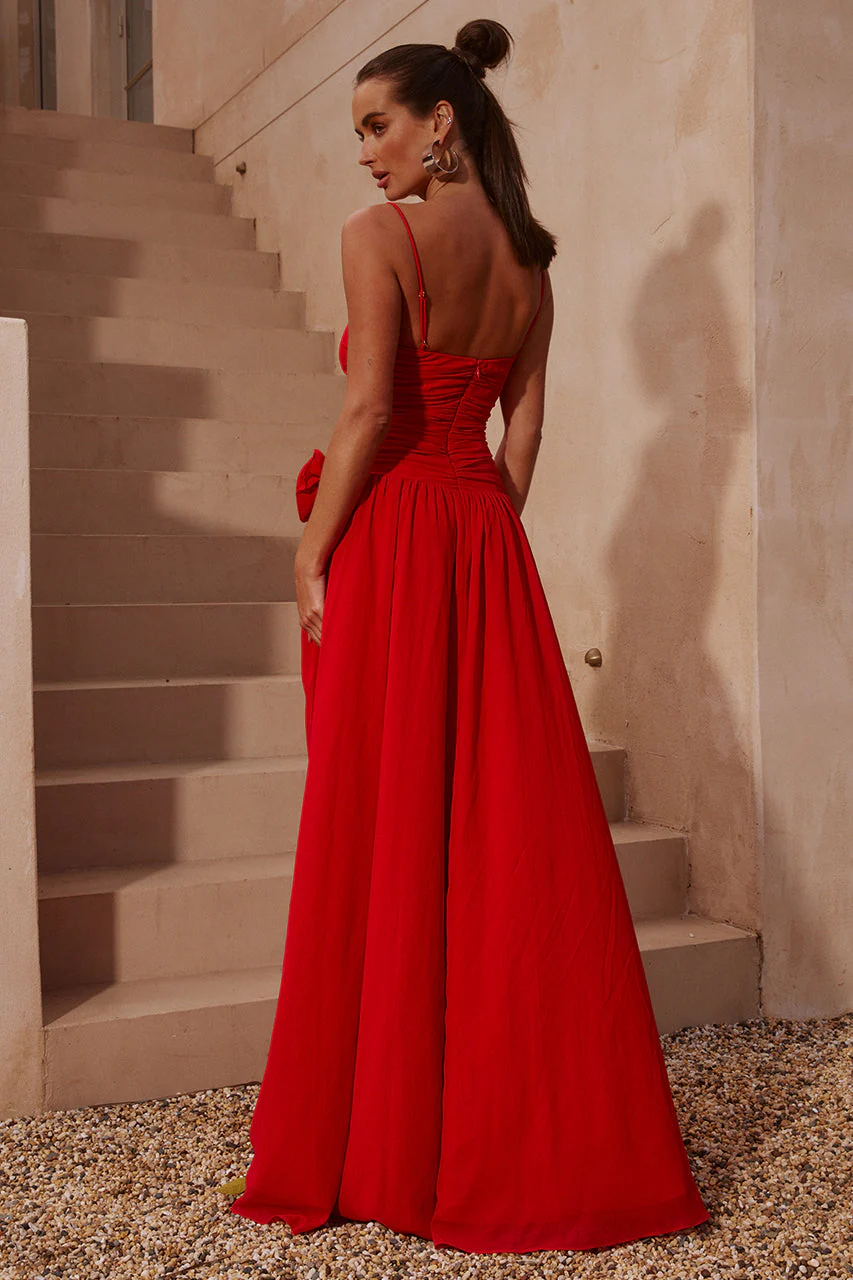 Danika Maxi Dress - Red - Image 2