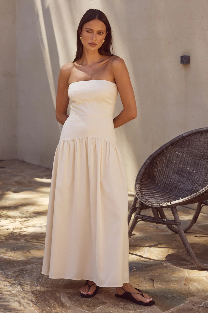 Danika Midi Dress - Latte - Image 5
