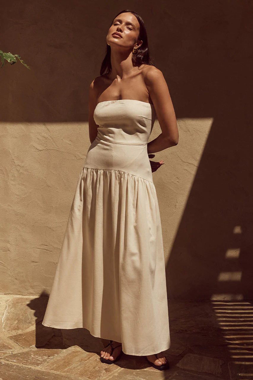 Danika Midi Dress - Latte - Image 6