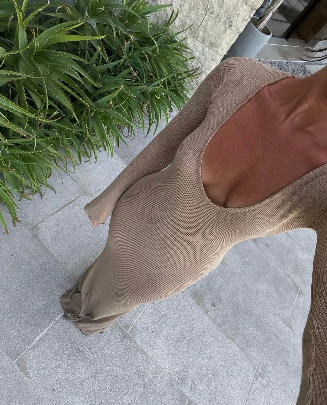 Danita Maxi Dress - Latte - Image 4