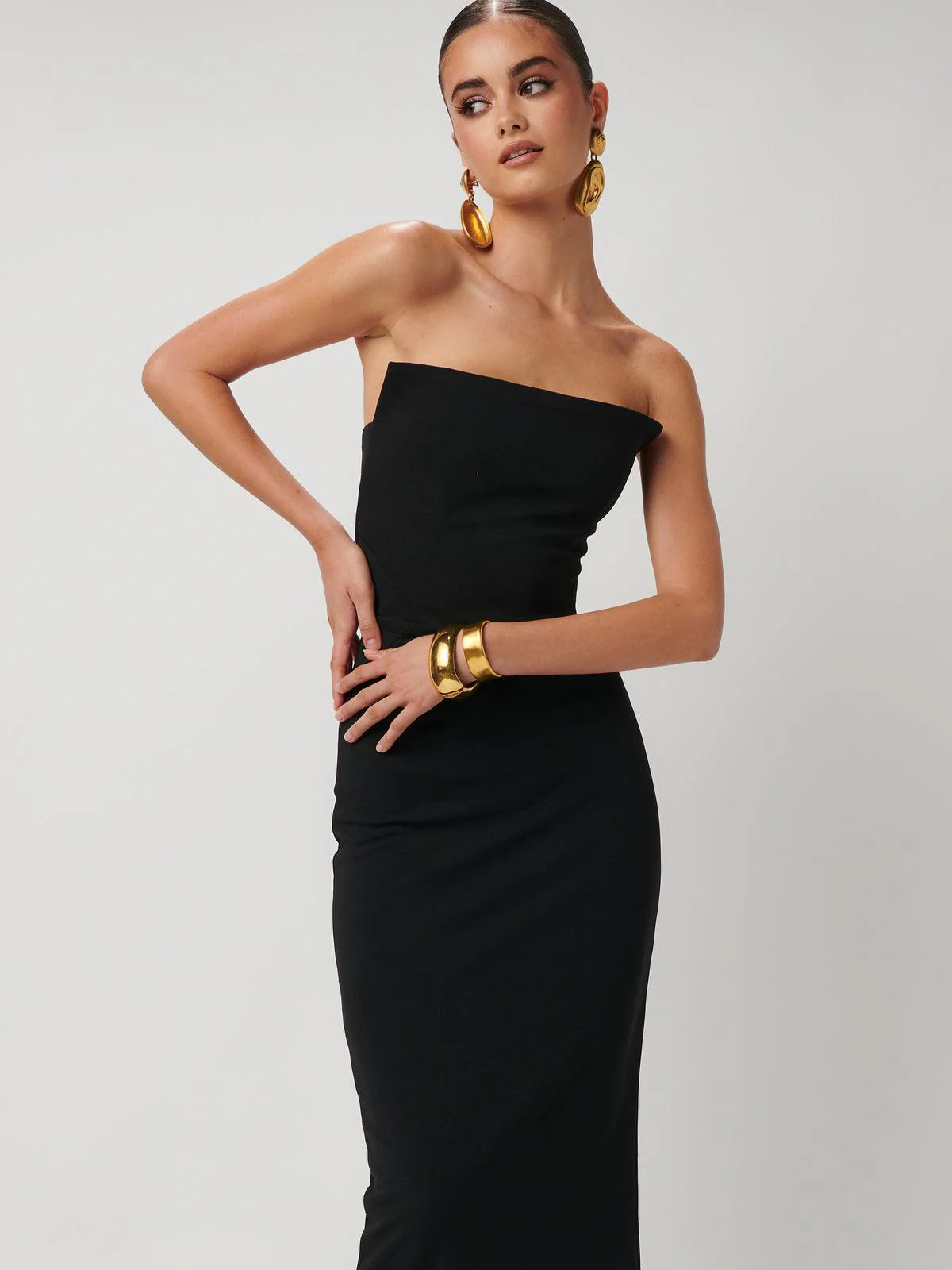 Danna Dress - Black Crepe - Image 5