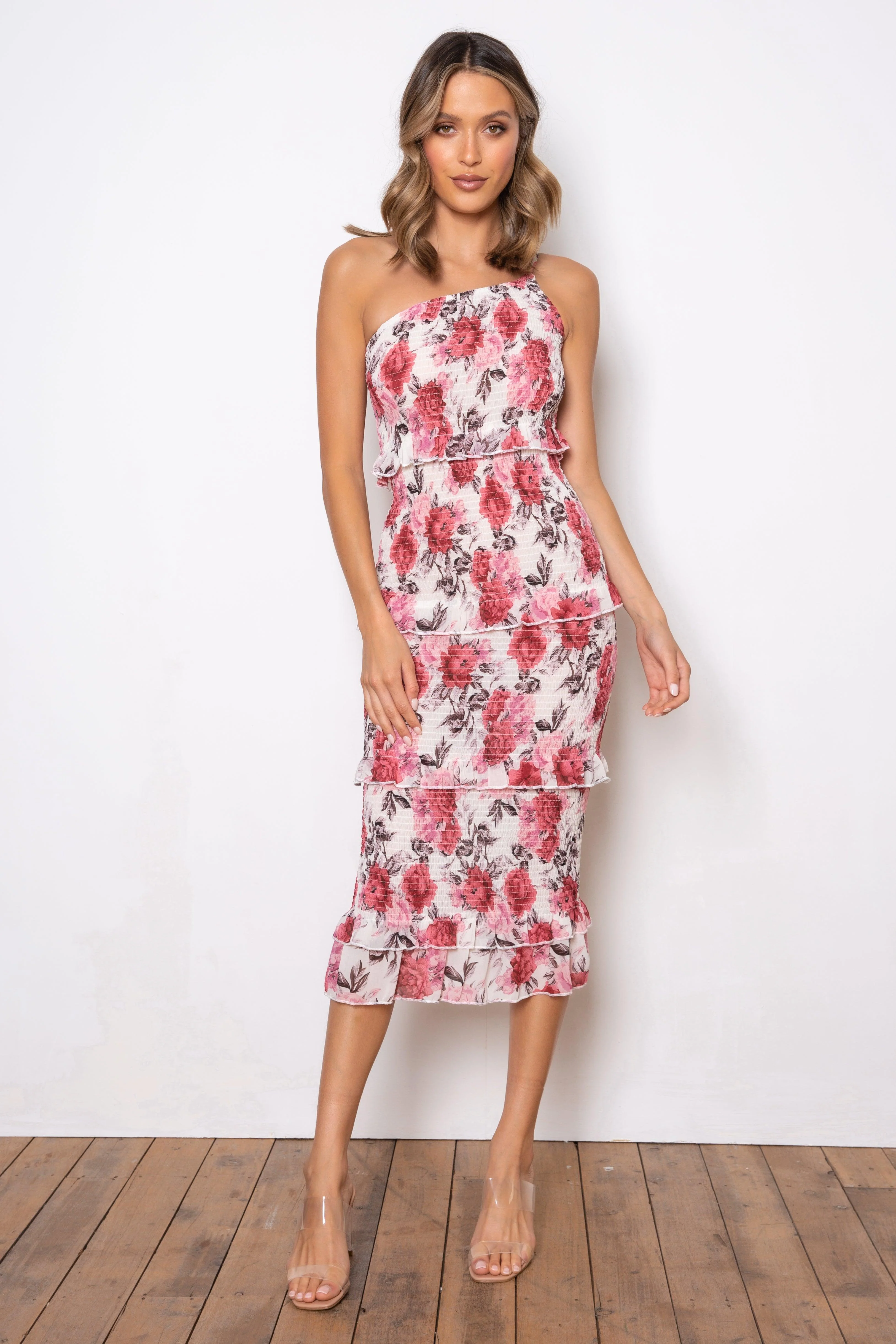 Dark Rose Dress - Cream Floral - Image 2