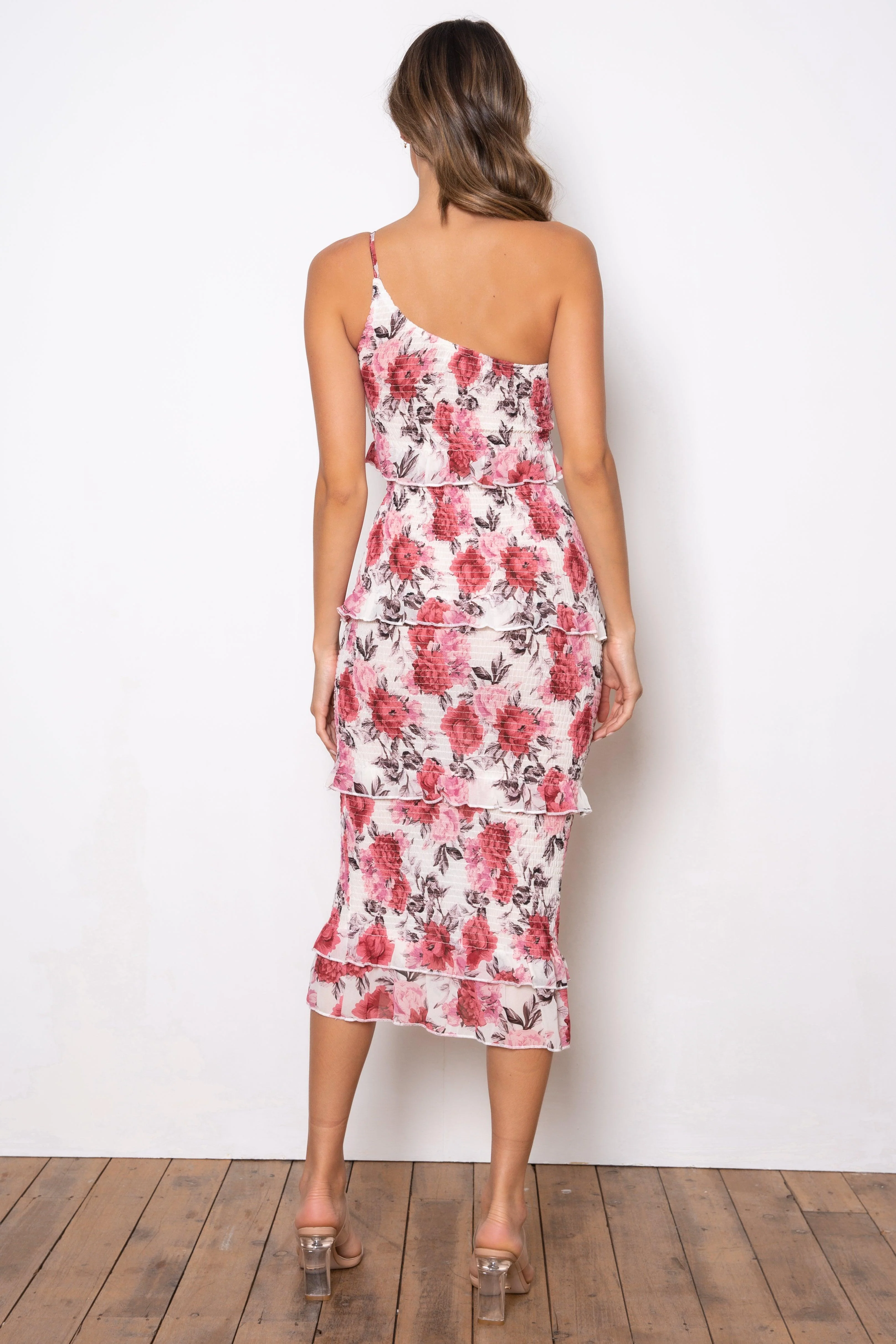 Dark Rose Dress - Cream Floral - Image 5
