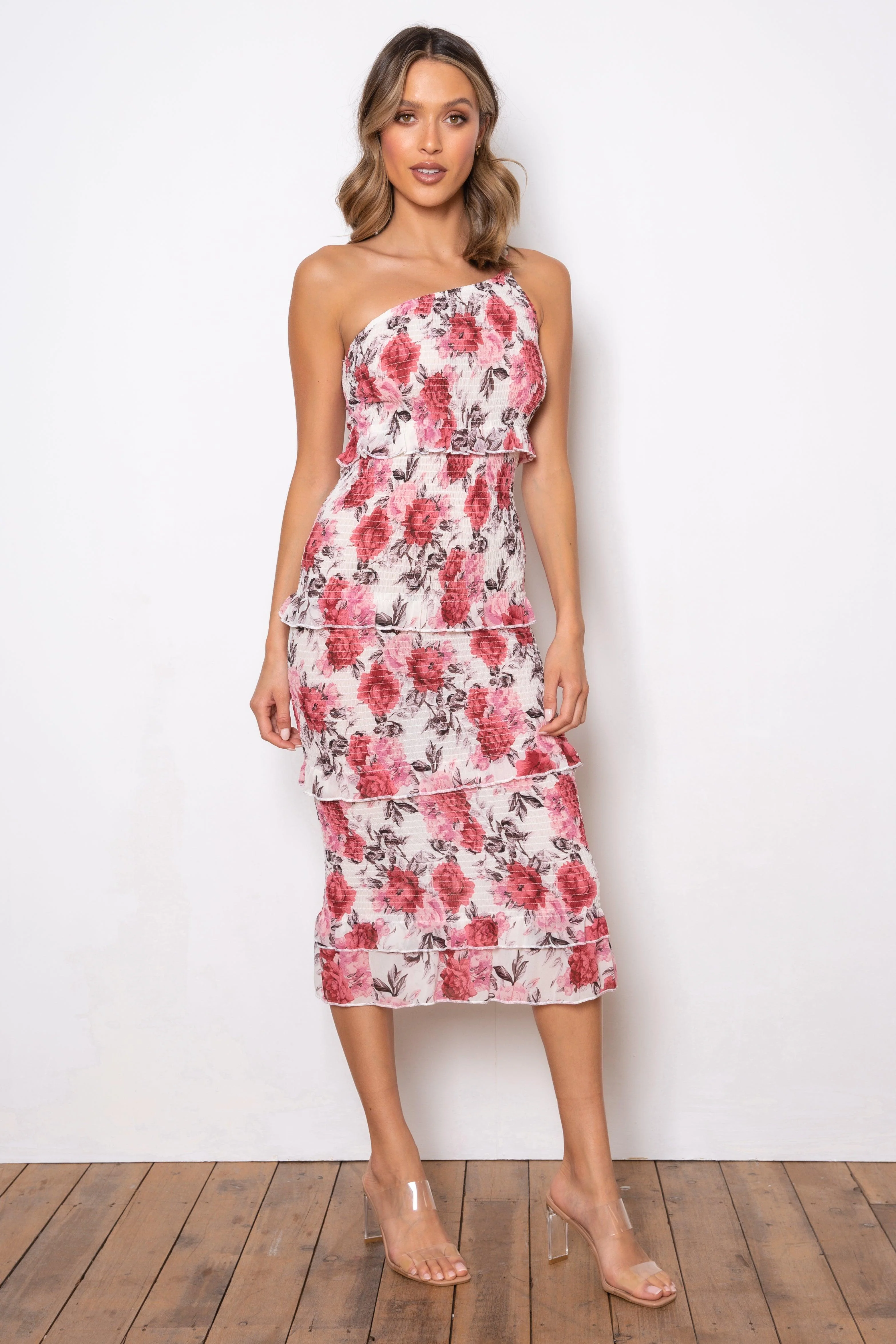Dark Rose Dress - Cream Floral - Image 6