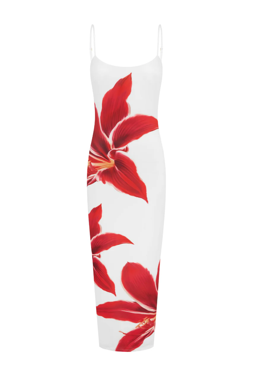 Deia Midi Dress - Crimson Lily - Image 5