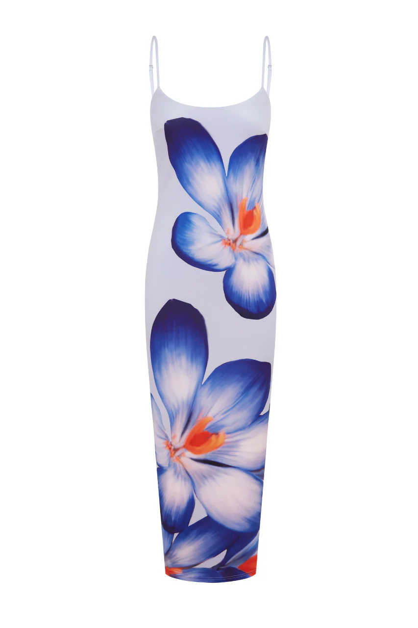 Deia Midi Dress - Violet Flower - Image 3