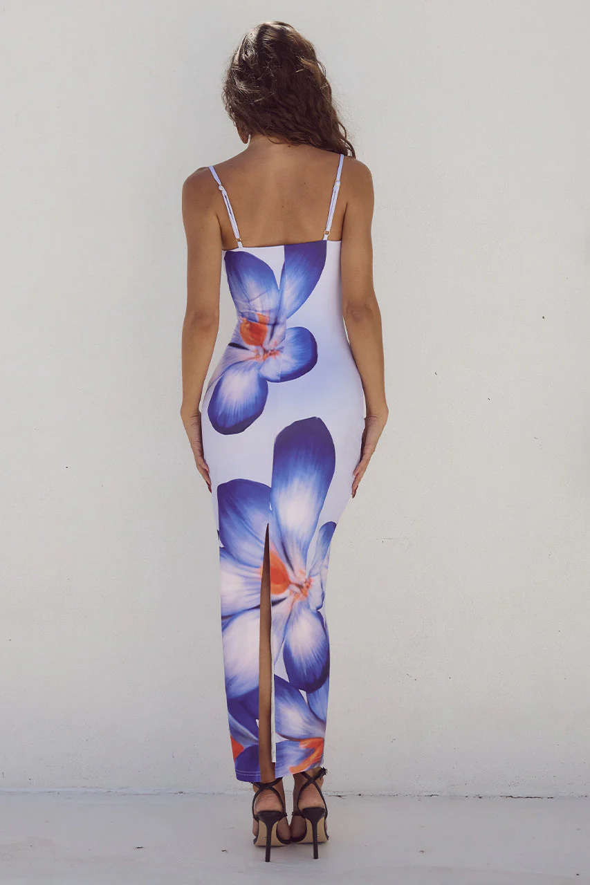 Deia Midi Dress - Violet Flower - Image 5