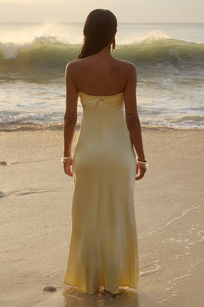 Delila Maxi Dress - Lemon - Image 2