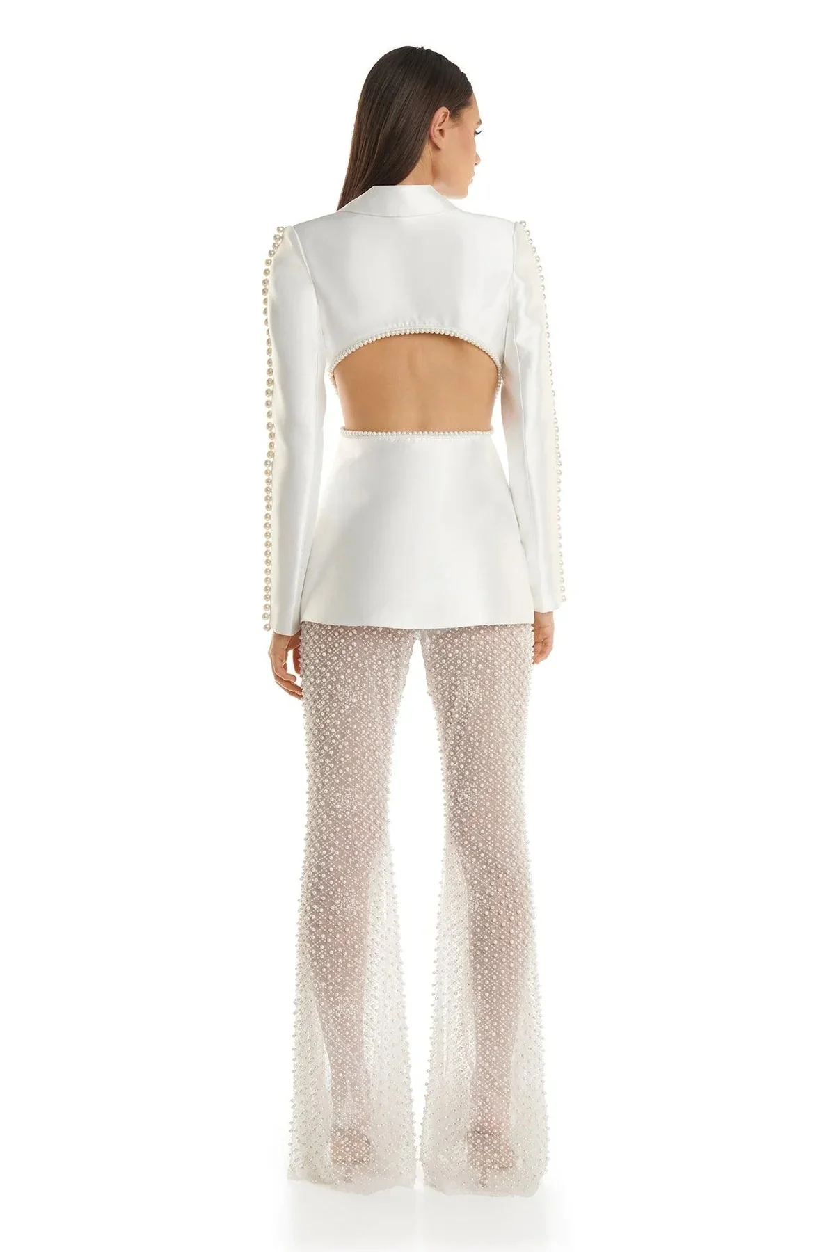 Denise Beaded Pants - Pearl - Image 3