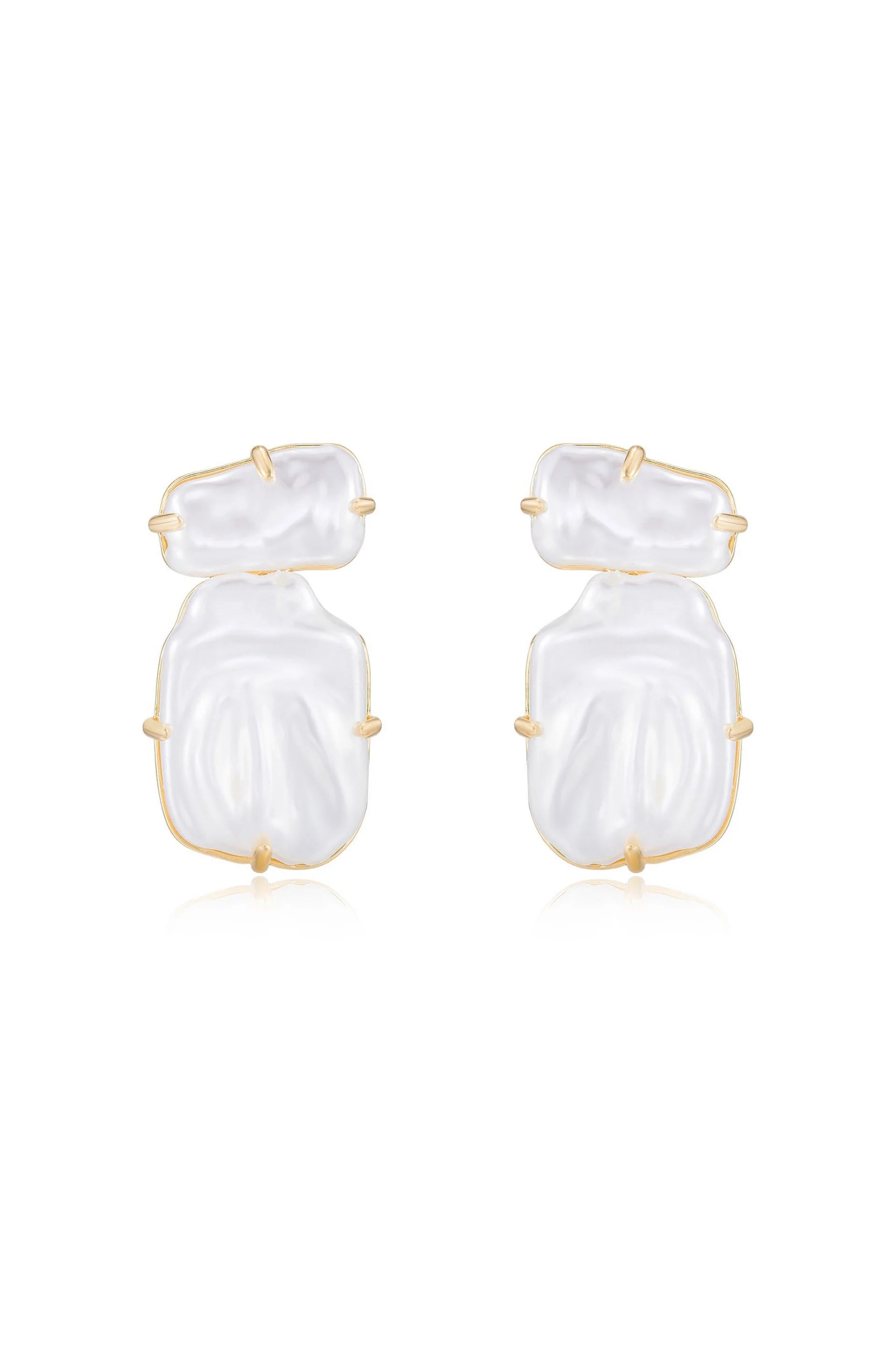 Double Pearl Earrings
