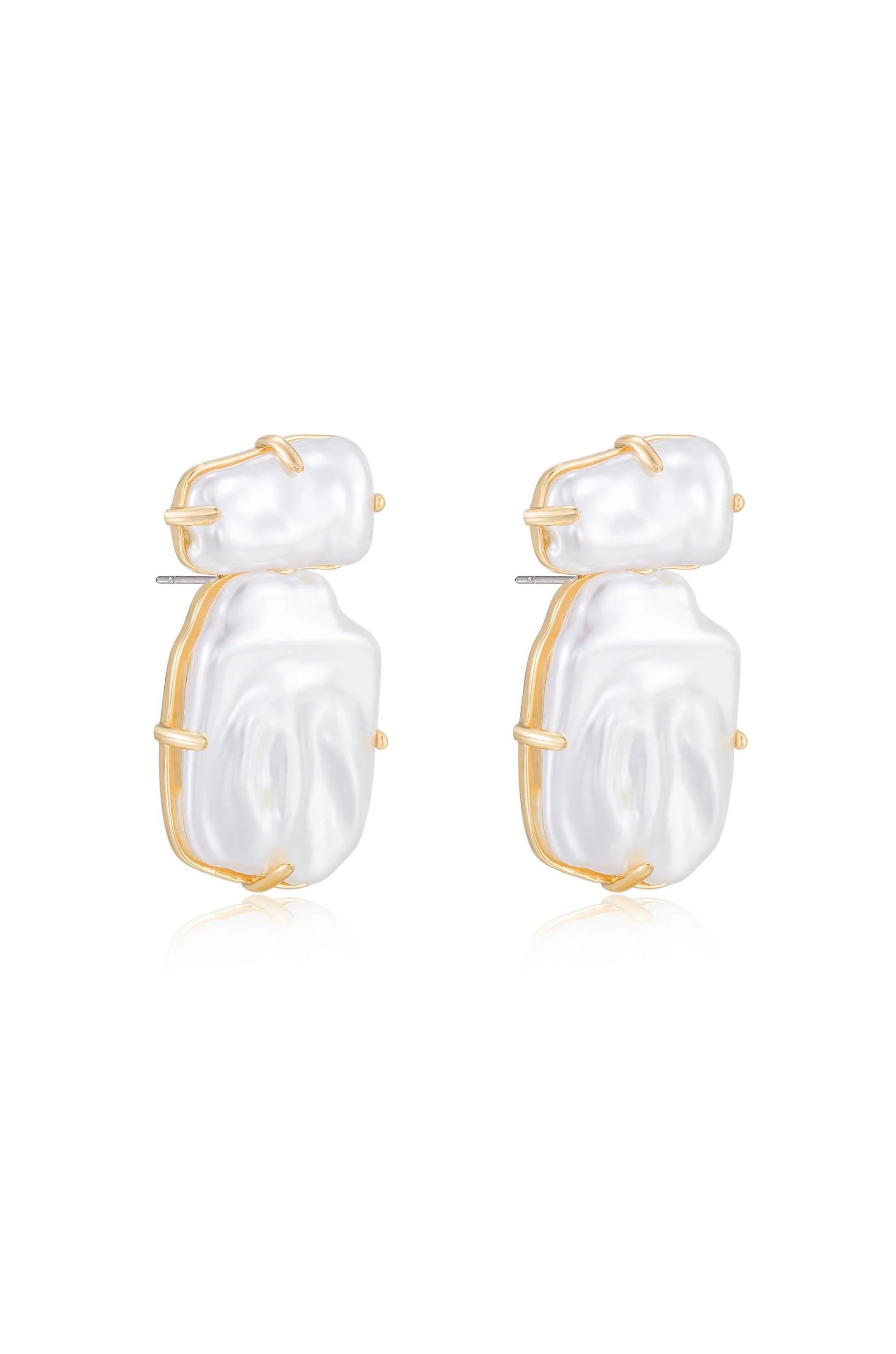 Double Pearl Earrings - Image 2