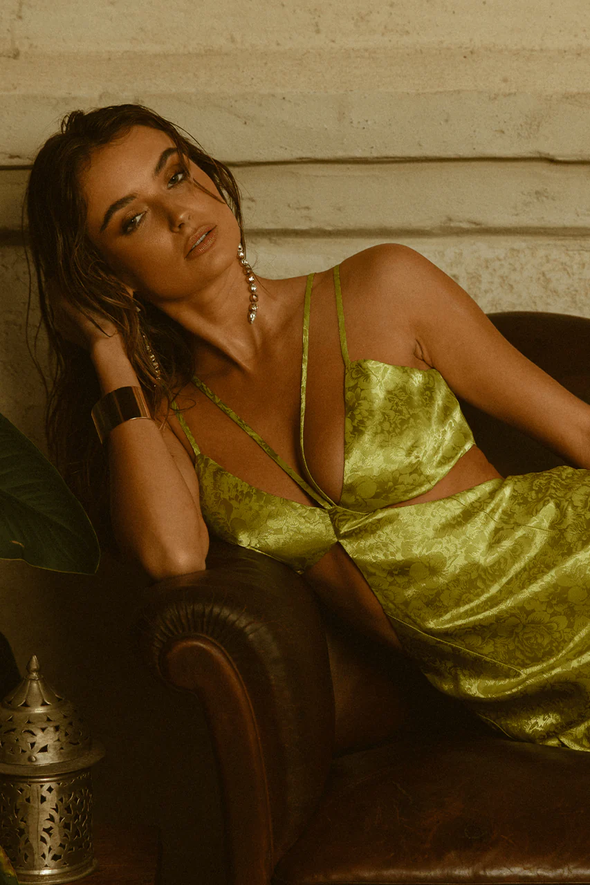 Dream Slip Dress - Lime - Image 6