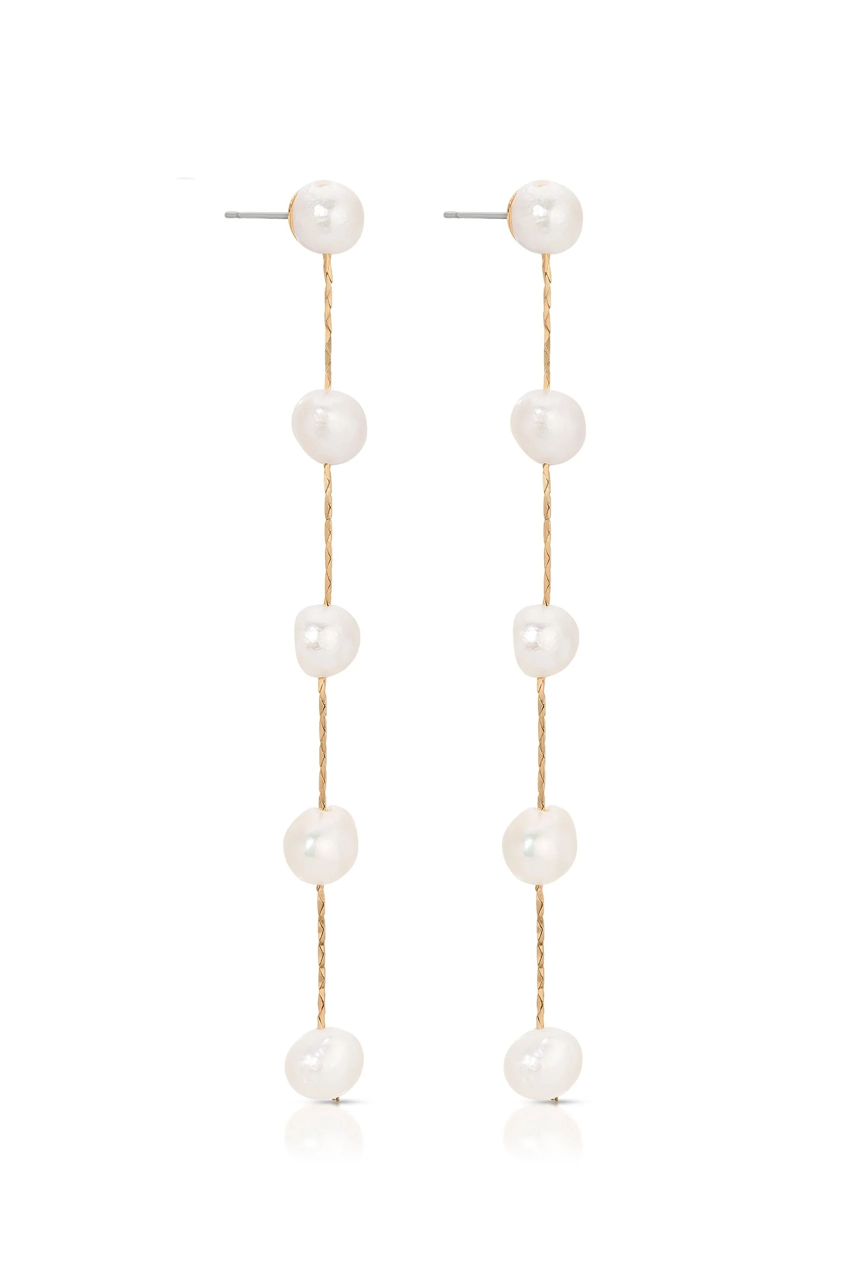 Dripping Pearl Drop Earrings - Image 2