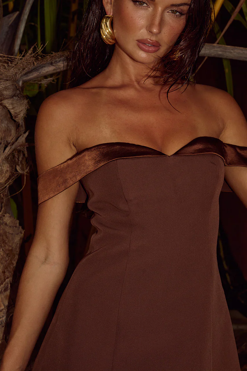 Ebony Mini Dress - Espresso - Image 4