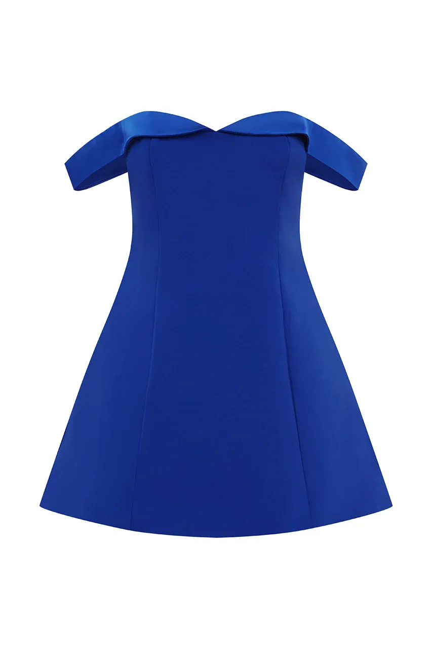 Ebony Mini Dress - Royal Blue - Image 5