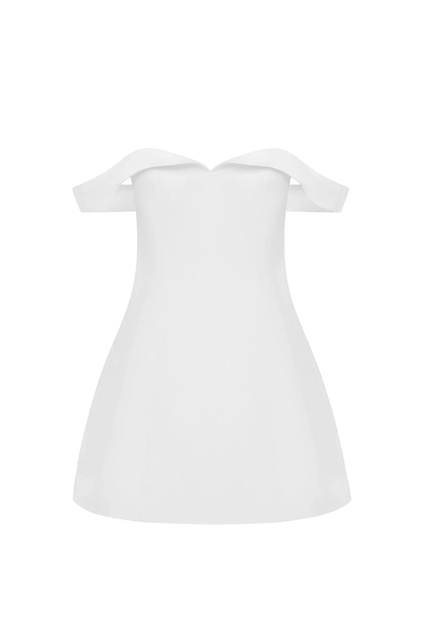Ebony Mini Dress - White - Image 4