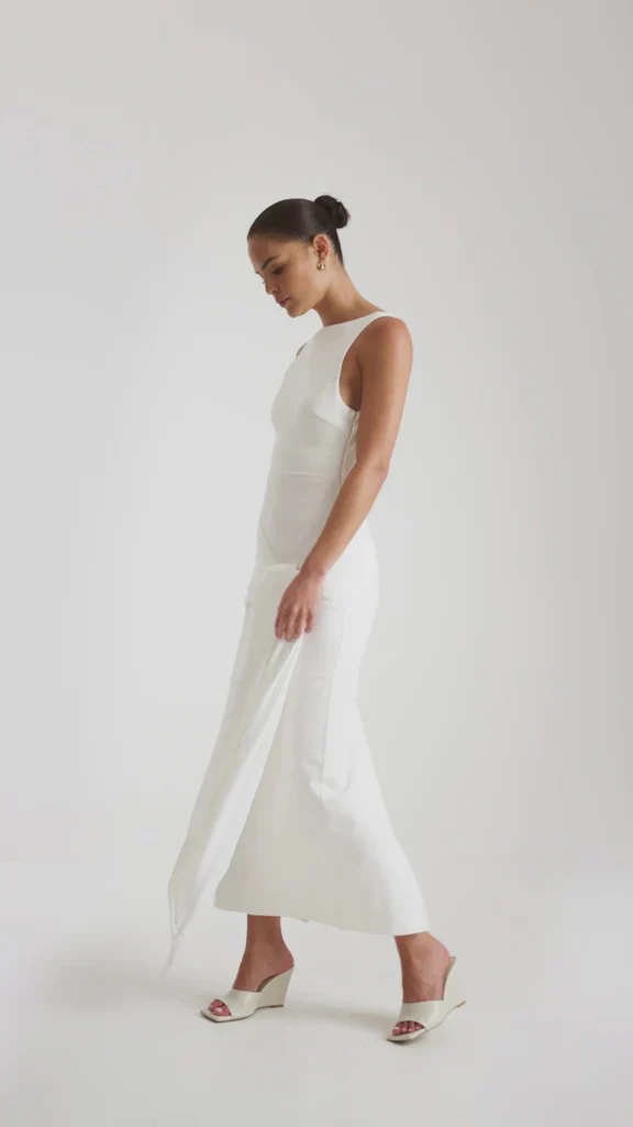 Elara Dress - White - Image 3