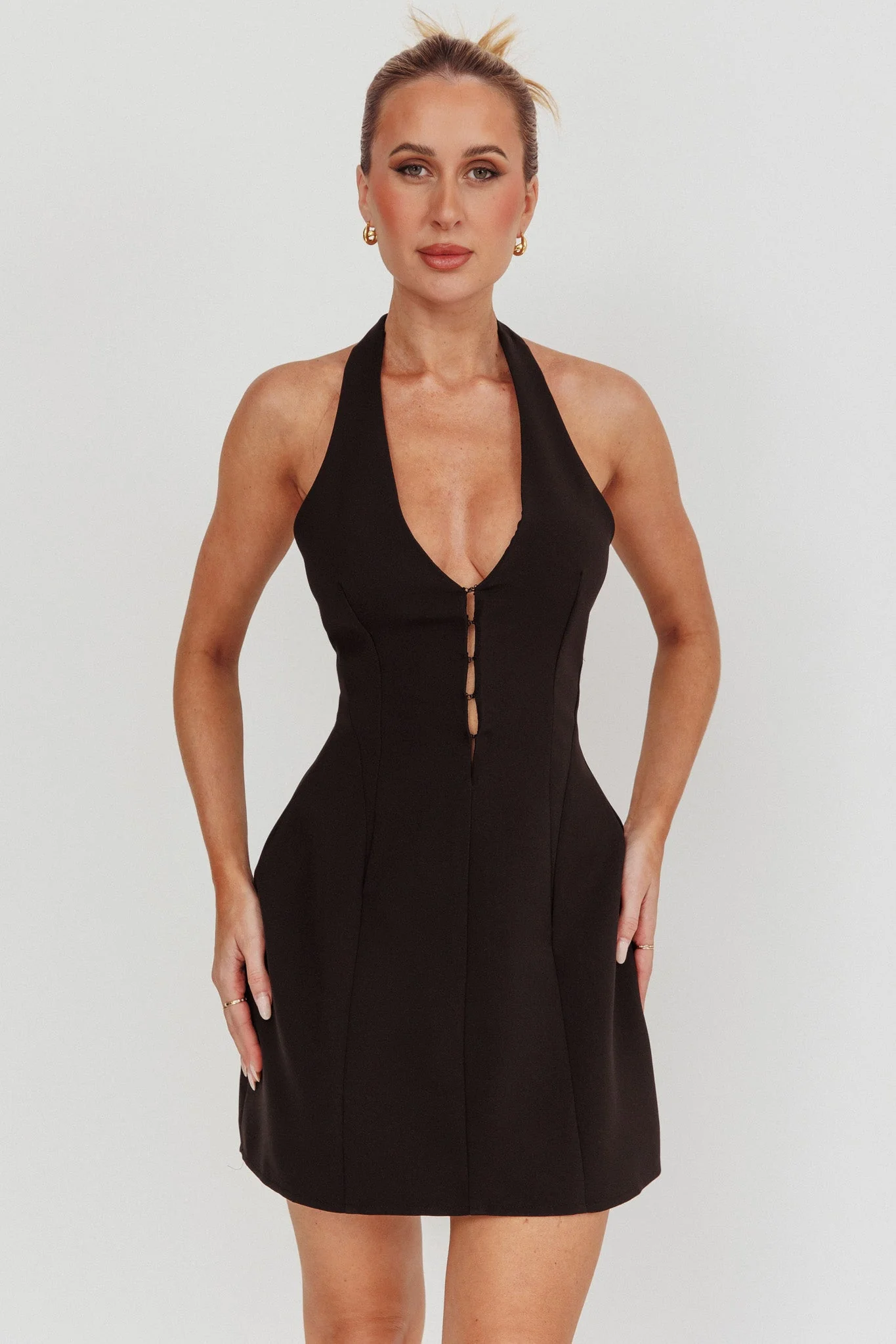 Elisabeth Mini Dress - Black - Image 3