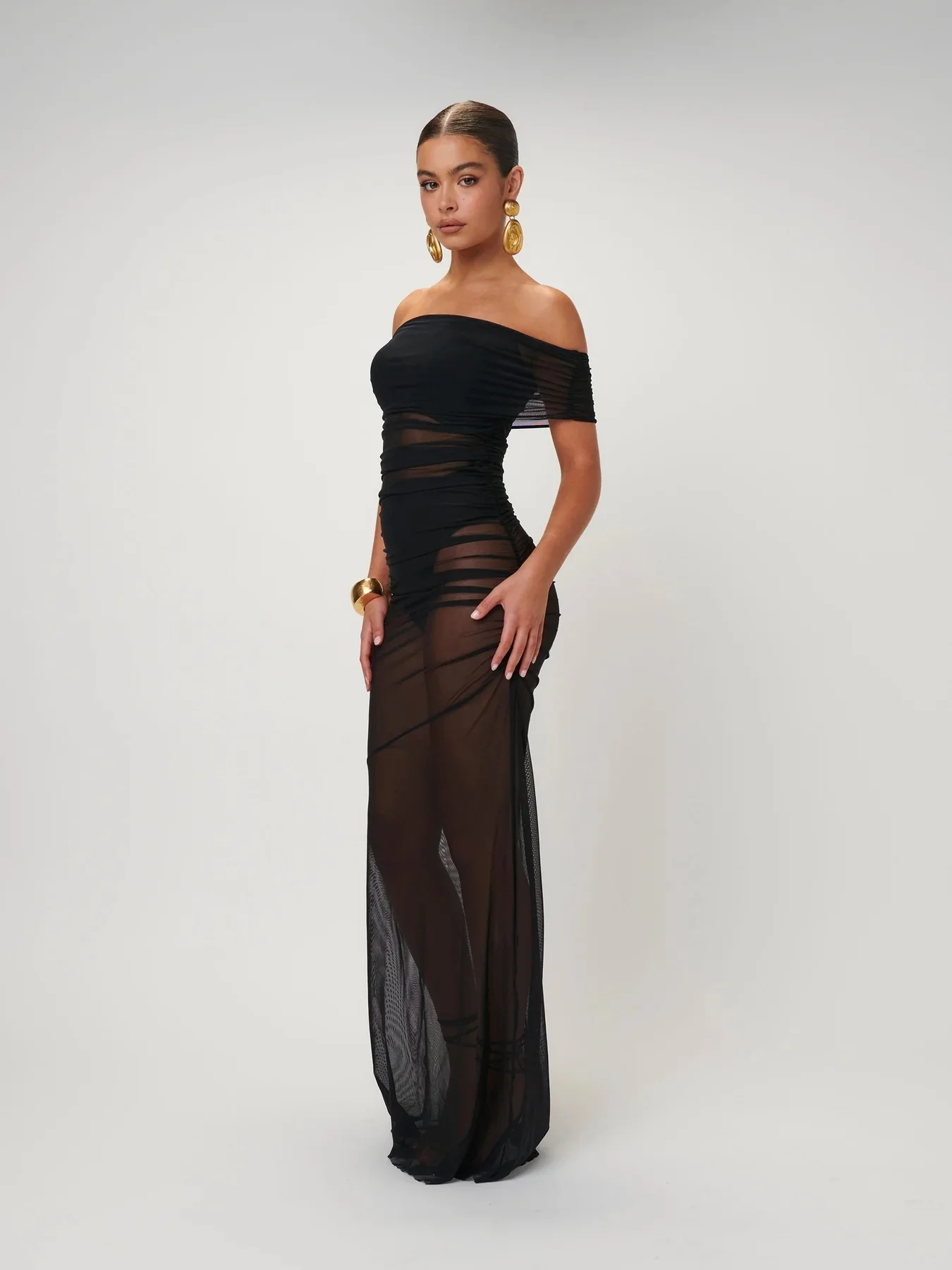Eliza Maxi Dress - Black - Image 4