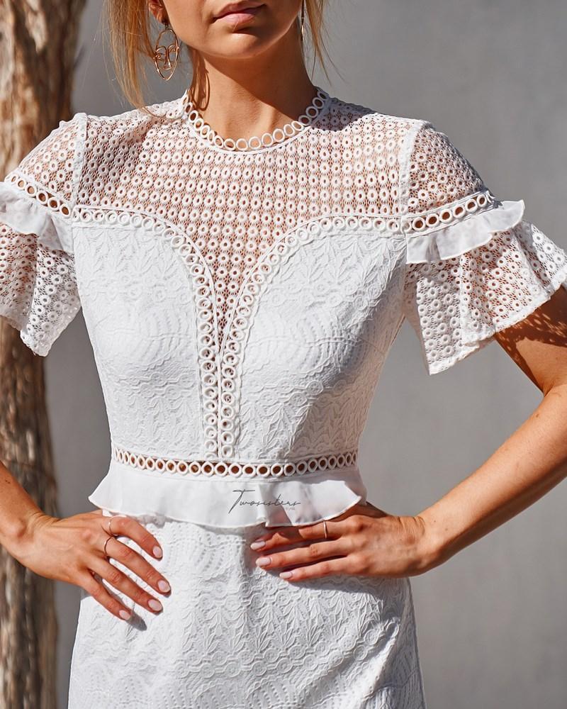 Elizabeth Dress - White - Image 4