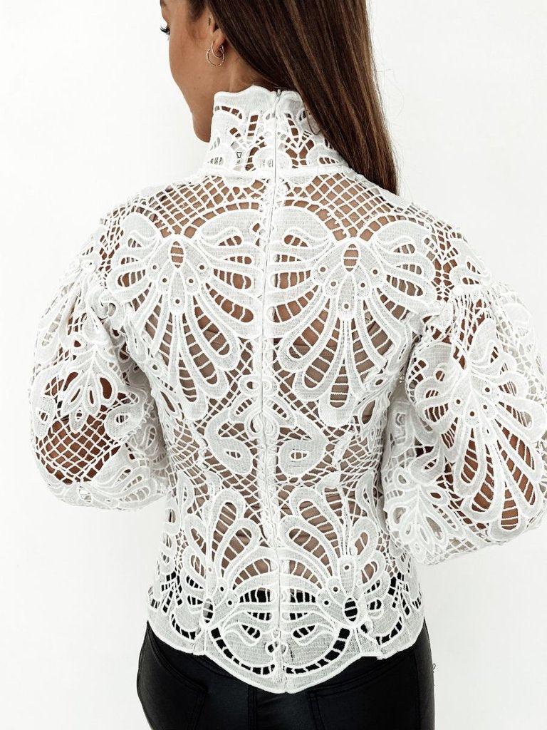 Elizabeth Lace Blouse - White - Image 5