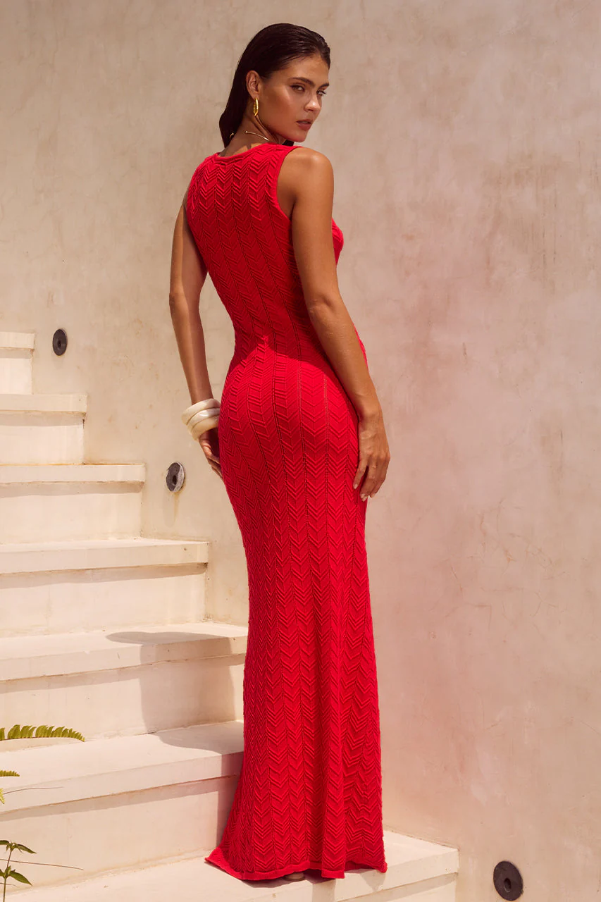 Ellira Maxi Dress - Red - Image 2